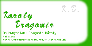 karoly dragomir business card